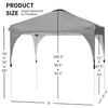 Image of 8 Feet x 8 Feet Outdoor Pop Up Tent Canopy Camping Sun Shelter with Roller Bag by Costway