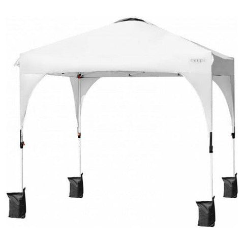 Costway Canopies & Gazebos 8 Feet x 8 Feet Outdoor Pop Up Tent Canopy Camping Sun Shelter with Roller Bag by Costway 8ft x 8ft Outdoor Pop Up Tent Canopy Camping Sun Shelter w/Roller Bag