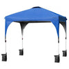 Image of Costway Canopies & Gazebos Blue 10 Feet x 10 Feet Outdoor Pop-up Camping Canopy Tent with Roller Bag by Costway 781880256267 40569283-B 10 Feet x 10 Feet Outdoor Pop-up Camping Canopy Tent with Roller Bag