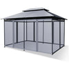 Image of Costway Canopies & Gazebos Gray 10 x 13 Feet Tent Canopy Shelter with Removable Netting Sidewall by Costway 28934562-G 10 x 13 Feet Tent Canopy Shelter with Removable Netting Sidewall