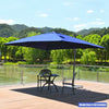 Image of Costway Canopies & Gazebos Navy 10 x 13 Rectangular Cantilever Umbrella with 360° Rotation Function by Costway 781880222132 78512690 10x13 Rectangular Cantilever Umbrella 360°Rotate Costway SKU#78512690