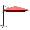 Image of Costway Canopies & Gazebos Orange 10 x 13 Rectangular Cantilever Umbrella with 360° Rotation Function by Costway 781880256021 78512690-O 10x13 Rectangular Cantilever Umbrella 360°Rotate Costway SKU#78512690