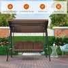 Image of Outdoor 3-Seat Porch Swing with Adjust Canopy and Cushions by Costway