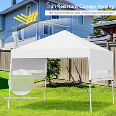 Costway Canopies & Gazebos White 17 x 10 Foldable Pop Up Canopy with Adjustable Instant Sun Shelter by Costway 781880222194 93618245 17x10 Foldable Pop Up Canopy Adjustable Shelter Costway SKU#93618245