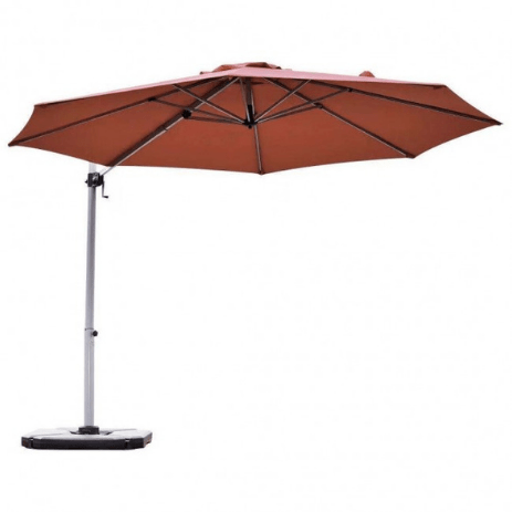 Costway canopy 11' Patio Offset Cantilever Umbrella 360° Rotation Aluminum Tilt by Costway 11' Patio Offset Cantilever Umbrella 360° Rotation Aluminum Tilt Costway