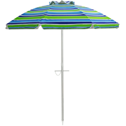 6.5' Beach Umbrella with Sun Shade and Carry Bag without Weight Base by Costway