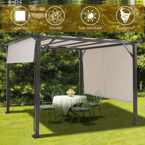 Costway Canopy Tent 10' x 10' Metal Frame Patio Furniture Shelter by Costway 7461759636330 87640132 10' x 10' Metal Frame Patio Furniture Shelter by Costway SKU# 87640132