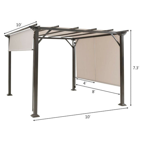 Costway Canopy Tent 10' x 10' Metal Frame Patio Furniture Shelter by Costway 7461759636330 87640132 10' x 10' Metal Frame Patio Furniture Shelter by Costway SKU# 87640132