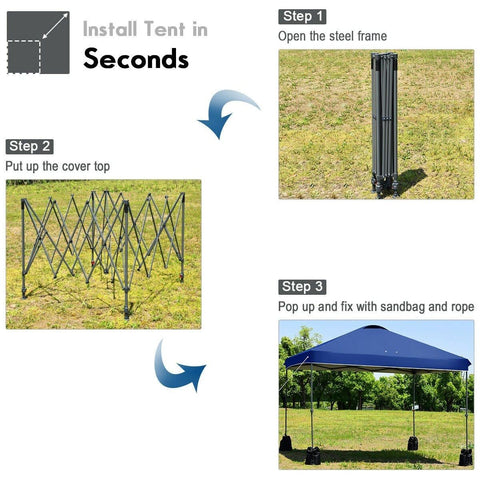 Costway Canopy Tent 10’ x 10' Outdoor Commercial Pop up Canopy Tent by Costway