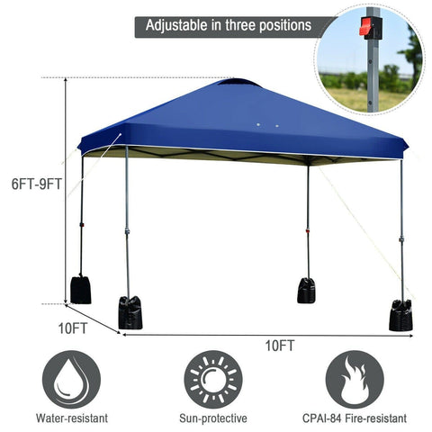 Costway Canopy Tent 10’ x 10' Outdoor Commercial Pop up Canopy Tent by Costway