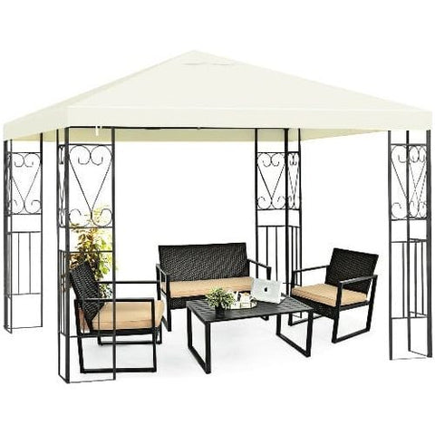 Costway Canopy Tent 10' x 10' Patio Gazebo Canopy Tent Garden Shelter by Costway 6933315532529 35819760 10' x 10' Patio Gazebo Canopy Tent Garden Shelter by Costway 35819760