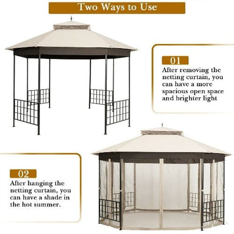 Costway Canopy Tent 10’x 12’ Octagonal Patio Gazebo by Costway 10’x 12’ Octagonal Patio Gazebo by Costway SKU# 37948520