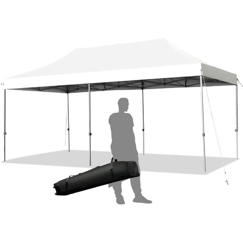 Costway Canopy Tent 10'x20' Adjustable Folding Heavy Duty Sun Shelter with Carrying Bag by Costway