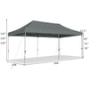 Image of Costway Canopy Tent 10'x20' Adjustable Folding Heavy Duty Sun Shelter with Carrying Bag by Costway