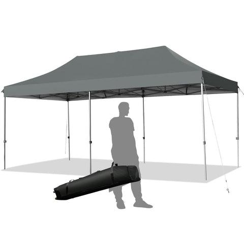 Costway Canopy Tent 10'x20' Adjustable Folding Heavy Duty Sun Shelter with Carrying Bag by Costway