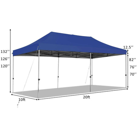 Costway Canopy Tent 10'x20' Adjustable Folding Heavy Duty Sun Shelter with Carrying Bag by Costway