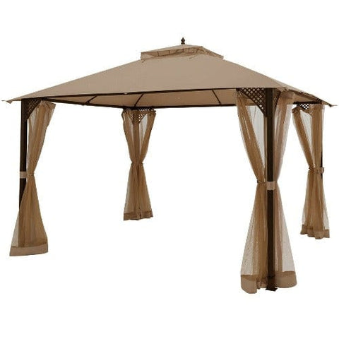 Costway Canopy Tent 12’ x 10’Outdoor Double Top Patio Gazebo by Costway 12’ x 10’Outdoor Double Top Patio Gazebo by Costway SKU# 76238451