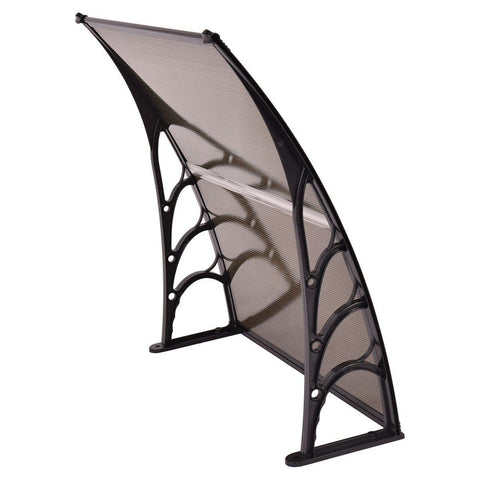 Costway Canopy Tent 40" x 40" Outdoor Polycarbonate Front Door Window Awning Canopy by Costway