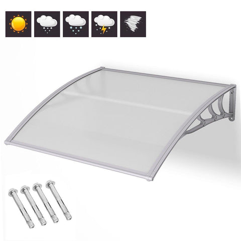 Costway Canopy Tent 40" x 40" Outdoor Polycarbonate Front Door Window Awning Canopy by Costway