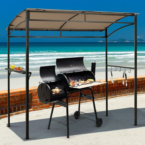 Costway Canopy Tent 7' x 4.5' Grill Gazebo Outdoor Patio Garden BBQ Canopy Shelter by Costway