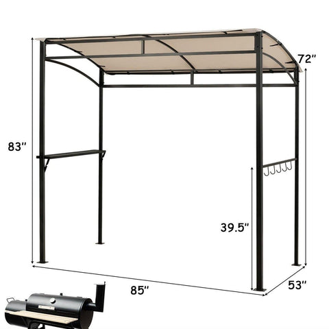 Costway Canopy Tent 7' x 4.5' Grill Gazebo Outdoor Patio Garden BBQ Canopy Shelter by Costway