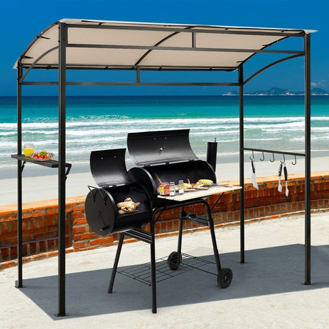 Costway Canopy Tent 7' x 4.5' Grill Gazebo Outdoor Patio Garden BBQ Canopy Shelter by Costway