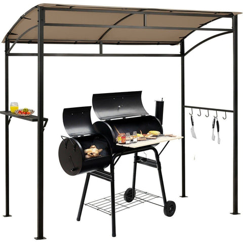 Costway Canopy Tent 7' x 4.5' Grill Gazebo Outdoor Patio Garden BBQ Canopy Shelter by Costway