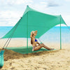 Image of Costway Canopy Tent 7' x 7' Family Beach Tent Canopy Sunshade w/ 4 Poles by Costway