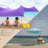 Image of Costway Canopy Tent 7' x 7' Family Beach Tent Canopy Sunshade w/ 4 Poles by Costway