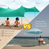 Image of Costway Canopy Tent 7' x 7' Family Beach Tent Canopy Sunshade w/ 4 Poles by Costway