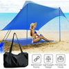 Image of Costway Canopy Tent 7' x 7' Family Beach Tent Canopy Sunshade w/ 4 Poles by Costway