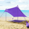 Image of Costway Canopy Tent 7' x 7' Family Beach Tent Canopy Sunshade w/ 4 Poles by Costway