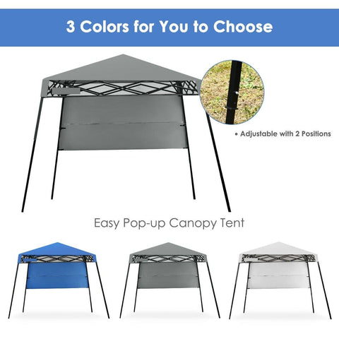 Costway Canopy Tent 7 x 7 FT Sland Adjustable Portable Canopy Tent w/ Backpack by Costway