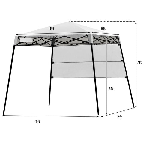 Costway Canopy Tent 7 x 7 FT Sland Adjustable Portable Canopy Tent w/ Backpack by Costway