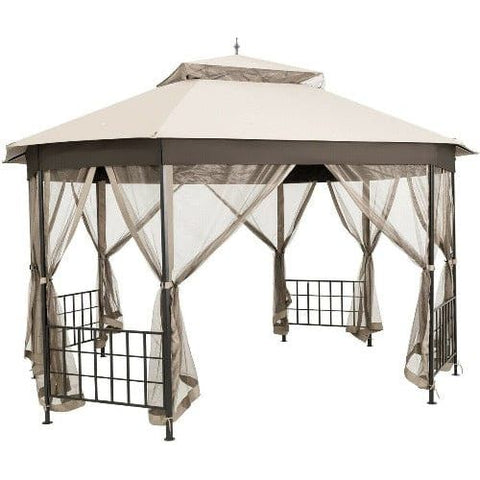 Costway Canopy Tent Beige 10’x 12’ Octagonal Patio Gazebo by Costway 7461759053052 37948520-Be 10’x 12’ Octagonal Patio Gazebo by Costway SKU# 37948520