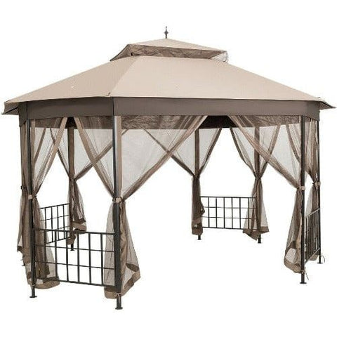 Costway Canopy Tent Brown 10’x 12’ Octagonal Patio Gazebo by Costway 7461759053052 37948520-Br 10’x 12’ Octagonal Patio Gazebo by Costway SKU# 37948520