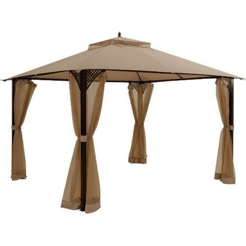 Costway Canopy Tent Brown 12’ x 10’Outdoor Double Top Patio Gazebo by Costway 7461759449220 76238452-Br 12’ x 10’Outdoor Double Top Patio Gazebo by Costway SKU# 76238451