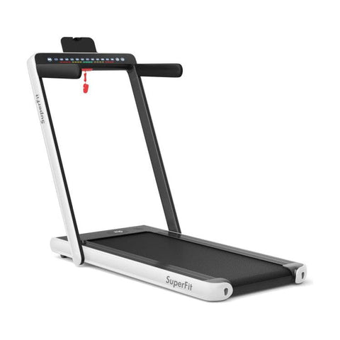 costway Fitness 2.25 HP 2-in-1 Folding Treadmill with Dual Display and App Control by Costway