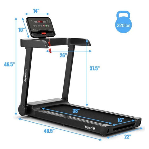 costway Fitness 2.25 HP Electric Treadmill Running Machine with App Control by Costway 781880212768 73925146 Convenient Remote Control for Treadmill Infrared Technology Costway