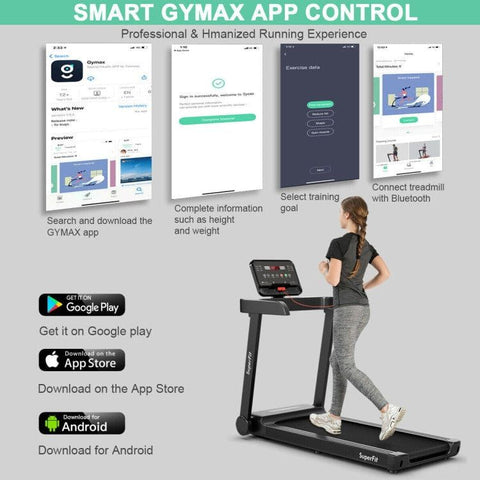 costway Fitness 2.25 HP Electric Treadmill Running Machine with App Control by Costway 781880212768 73925146