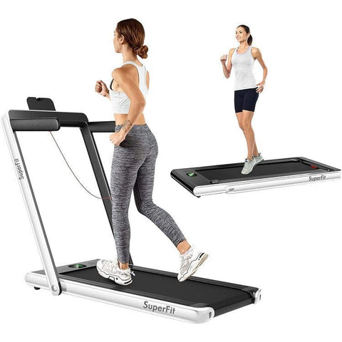 costway Fitness 2.25HP 2-in-1 Folding Treadmill with Bluetooth Speaker Remote Control by Costway 2.25HP 2in1 Folding Treadmill Bluetooth Speaker Remote Control Costway