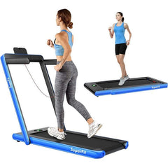 2.25HP 2-in-1 Folding Treadmill with Bluetooth Speaker Remote Control by Costway