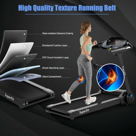 costway Fitness 2.25HP Folding Treadmill with Bluetooth Speaker by Costway 781880213673 56089473