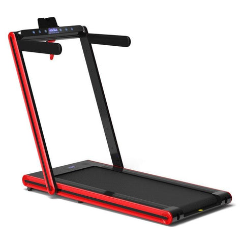 costway Fitness 2-in-1 Folding Treadmill with Dual LED Display by Costway