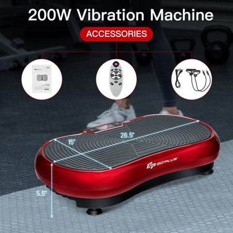 costway Fitness 3D Vibration Plate Fitness Machine with Remote Control by Costway