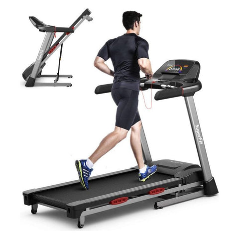 costway Fitness 4.75 HP Folding Treadmill with Auto Incline and 20 Preset Programs by Costway 781880212942 61954283