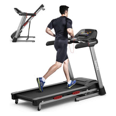 4.75 HP Folding Treadmill with Auto Incline and 20 Preset Programs by Costway