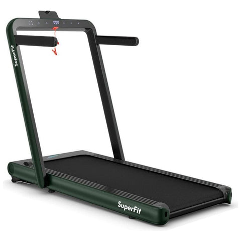 costway Fitness 4.75HP 2 In 1 Folding Treadmill with Remote APP Control by Costway