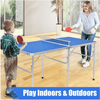 Image of Costway Fitness 60 Inches Portable Tennis Ping Pong Folding Table with Accessories by Costway 60 Inches Portable Tennis Ping Pong Folding Table with Accessories Costway