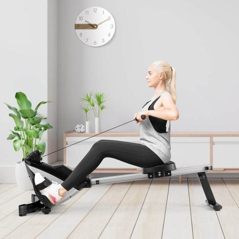 costway Fitness Adjustable Oxygen Resistance of Folding Magnetic Rowing by Costway 781880214137 01325879